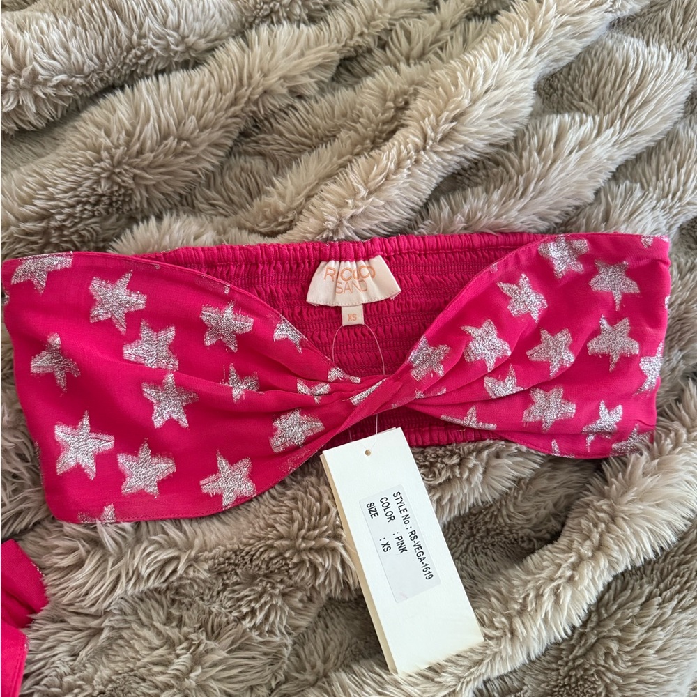 Rococo Sand Pink Floral Two-Piece Set with Tags - Picture 3 of 5